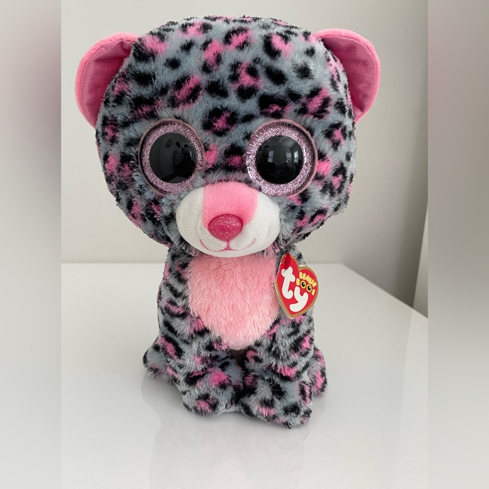 TY Beanie Boos - Tasha The Leopard (Glittery Eyes) 6"